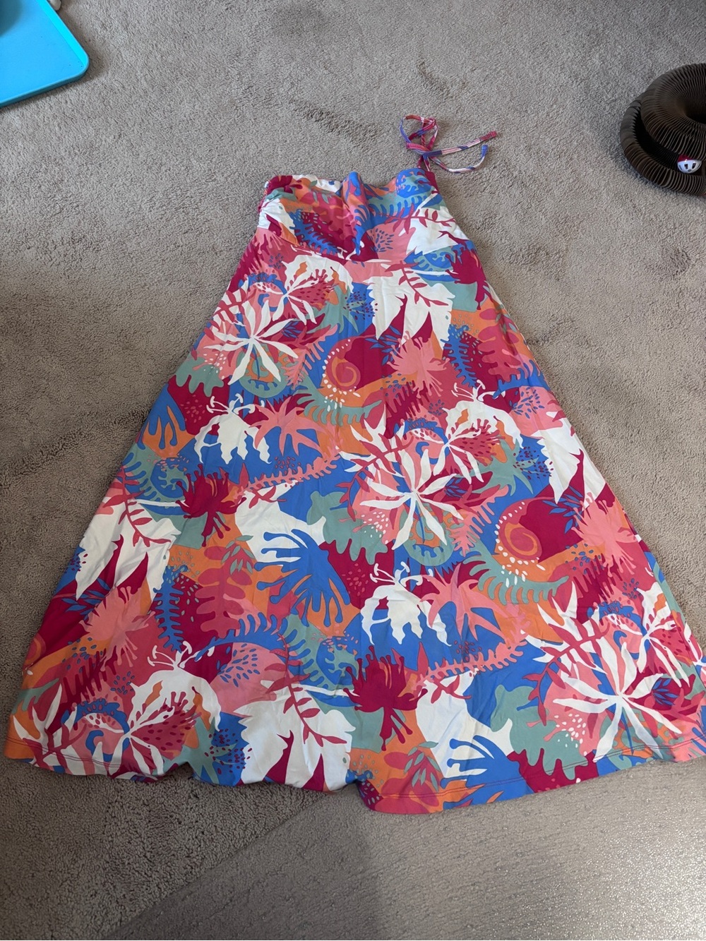 Patagonia Bright Tropical Print Maxi Skirt in Pink, Blue & Orange